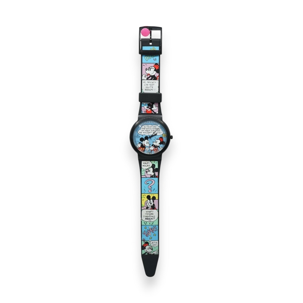 LORUS Quartz Vintage Clock Watch Antique Mickey Mouse Disney Carttons